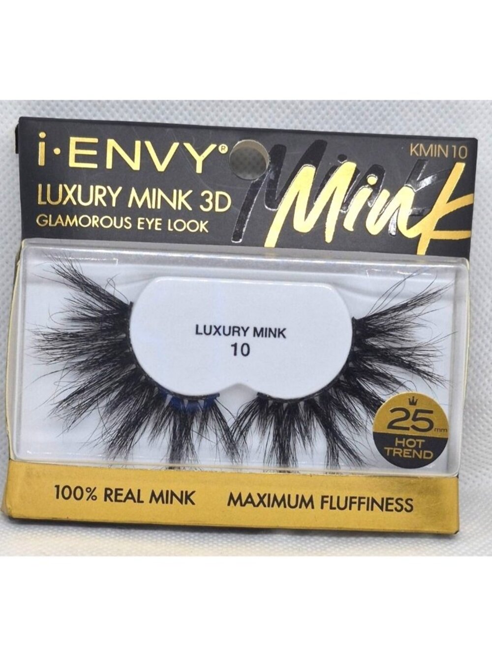 I-Envy Luxury Mink 3D False Eyelashes 25mm Extra Length 100% Real Mink Maximum
